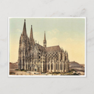 Postal La catedral, lateral, Colonia, el Rin, Alemania o