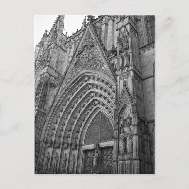 Postal La Catedral Postcard (Barcelona, Spain) (Anverso)