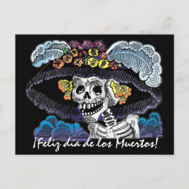 Postal La Catrina Dia de los Muertos