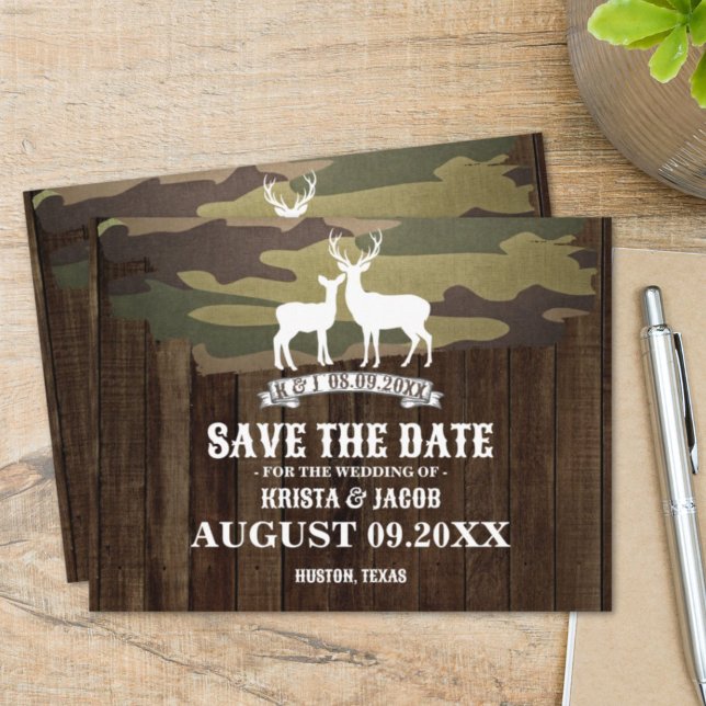 Postal La Caza Ha Terminado Boda Occidental Ahorre La Fec (The Hunt Is Over Western Wedding Save The Date Postcard)