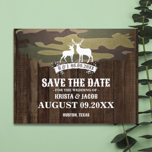 Postal La Caza Ha Terminado Boda Occidental Avisa La Fech (The Hunt Is Over Western Wedding Save The Date Postcard)