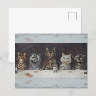 Postal La Celebración de Soltería del Gato
