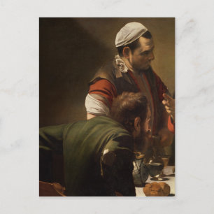Postal La cena en Emmaus, 1601