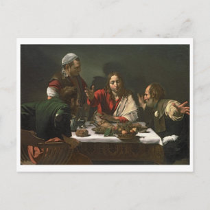 Postal La cena en Emmaus, 1601 (petróleo y temperatura)