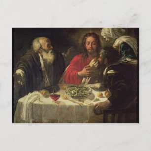 Postal La cena en Emmaus, c.1614-21