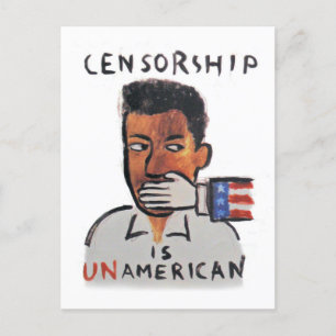 Postal La censura no es norteamericana