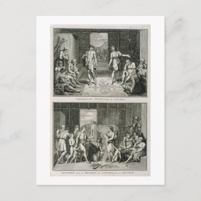 Postal La Ceremonia Boda y la forma de divorcio en (Anverso)