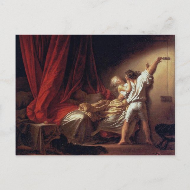 Postal La Cerradura, Por Fragonard Jean-Honoré (De La Mej (Anverso)
