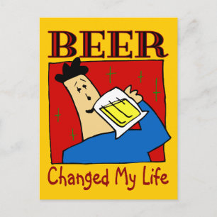 Postal La cerveza cambió mi vida
