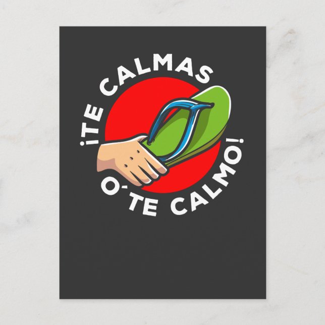 Postal La chancla curiosa cita española humor latinoespañ (Anverso)