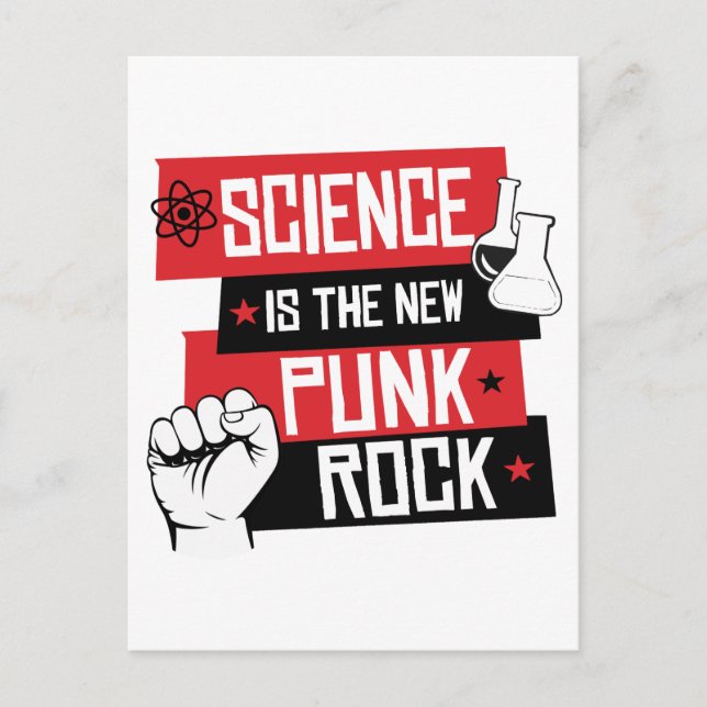 POSTAL LA CIENCIA ES LA NUEVA ROCA DE PUNK (Anverso)