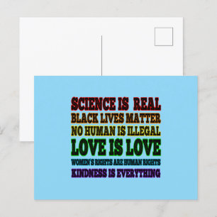 Postal La ciencia es la verdadera materia de vidas negras