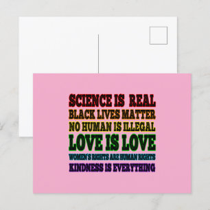 Postal La ciencia es la verdadera materia de vidas negras