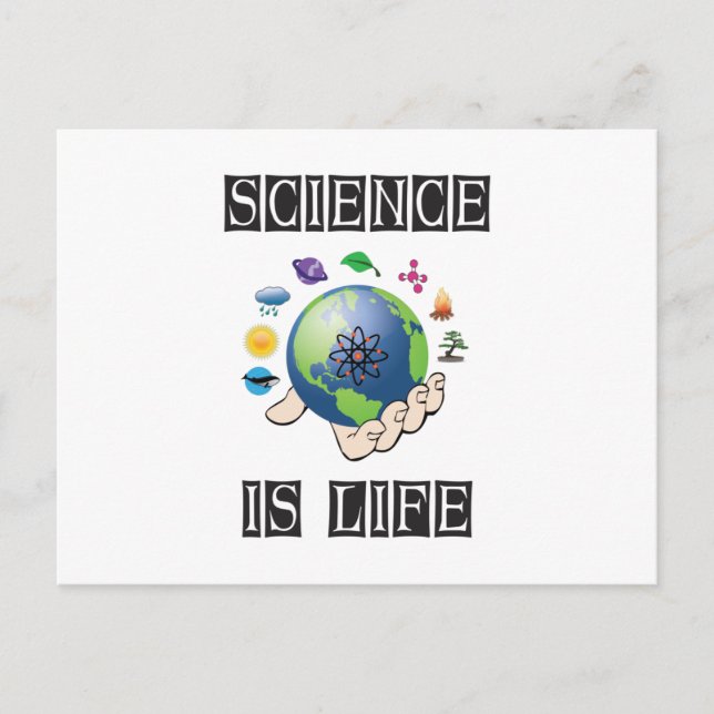 Postal La ciencia es la vida (Anverso)
