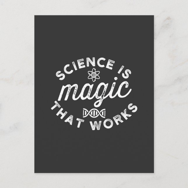 POSTAL LA CIENCIA ES MÁGICA QUE FUNCIONA (Anverso)