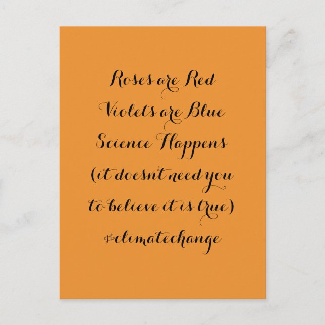 Postal La ciencia sucede con el cambio climático (Anverso)