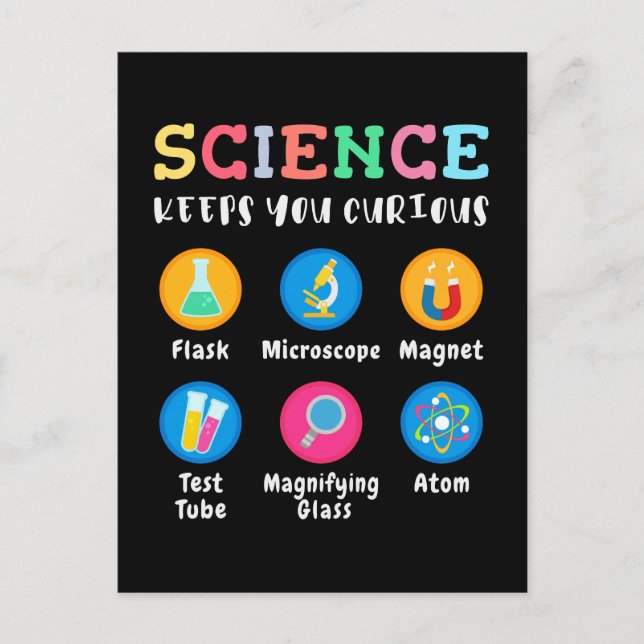 Postal La ciencia te mantiene curioso (Anverso)