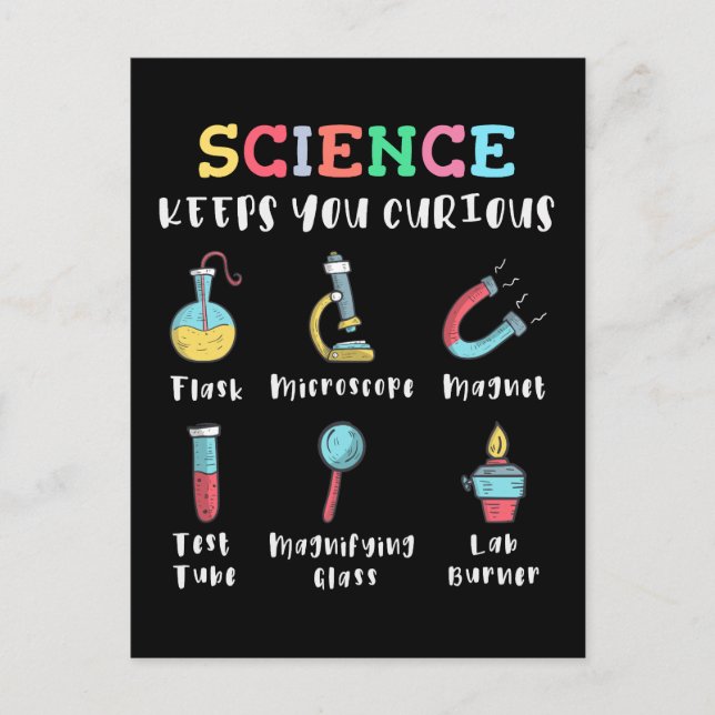 Postal La ciencia te mantiene curioso (Anverso)
