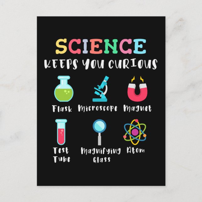 Postal La ciencia te mantiene curioso (Anverso)