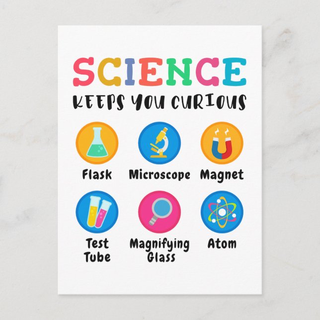 Postal La ciencia te mantiene curioso (Anverso)