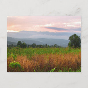 Postal La cima de una colina al atardecer