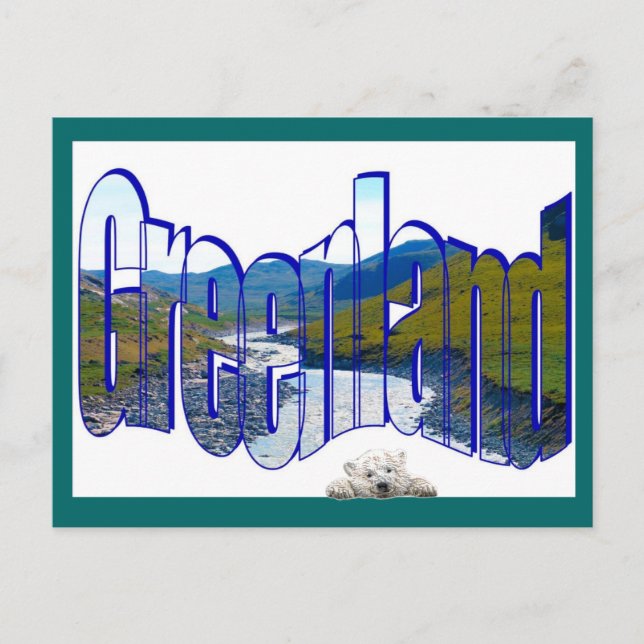 Postal La cima del mundo en Groenlandia (Anverso)