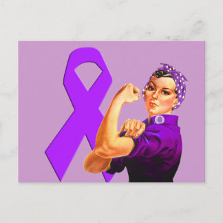 Postal La cinta de la conciencia púrpura Rosie the Rivete