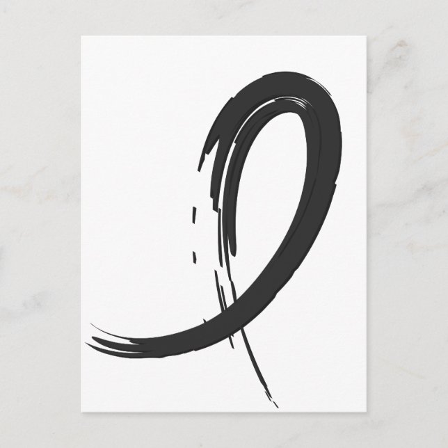 Postal La cinta negra A4 de Melanoma (Anverso)