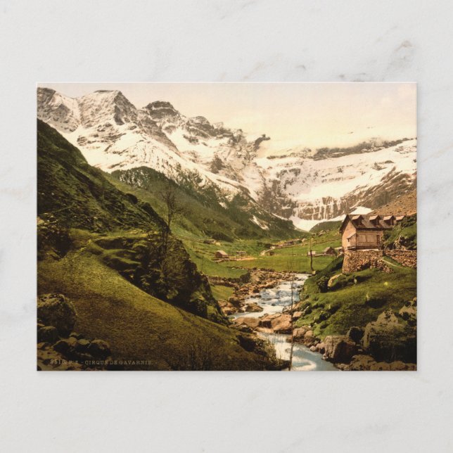 Postal La Cirque Gavarnie Pyrenees Francia (Anverso)