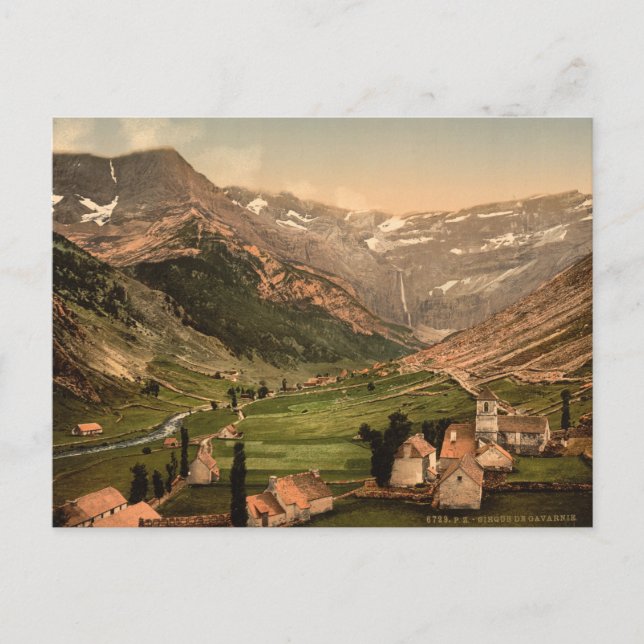 Postal La Cirque Gavarnie Pyrenees Francia (Anverso)