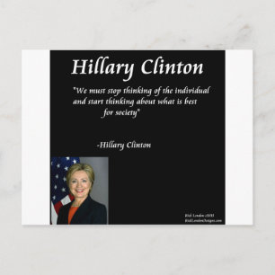 Postal La cita de "individuos" de Hillary Clinton