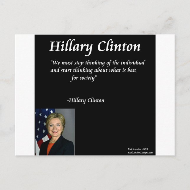 Postal La cita de "individuos" de Hillary Clinton (Anverso)