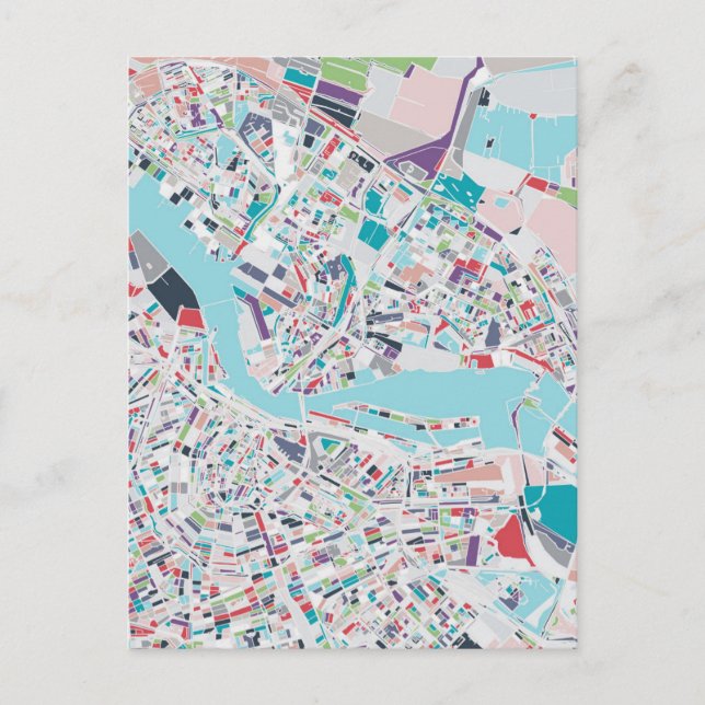 Postal La ciudad de Amsterdam (Anverso)