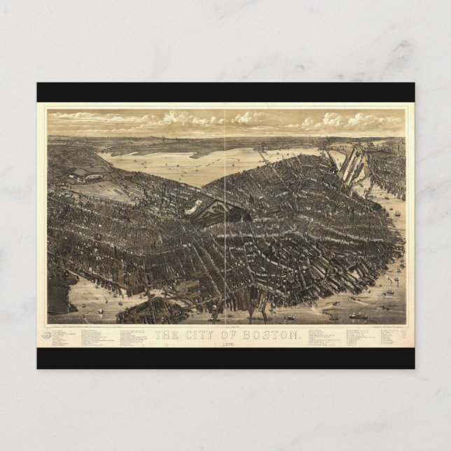 Postal La ciudad de Boston Massachusetts (1879) (Anverso)