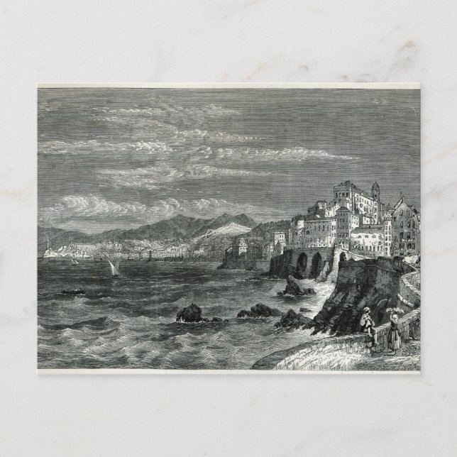 Postal La ciudad de Génova (Anverso)