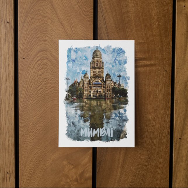 Postal La ciudad de Mumbai en India (mumbai india landmark monument postcard)