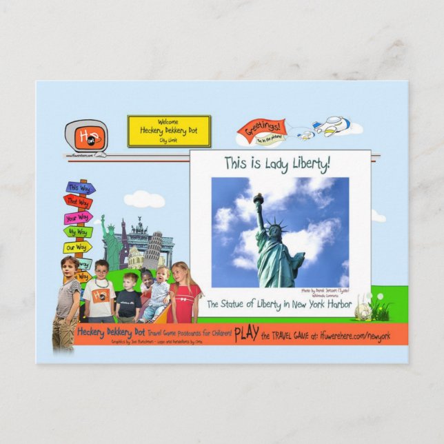 Postal ¡La ciudad de Nueva York nunca duerme! (Anverso)