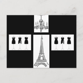 Postal La ciudad de París de la luz de la Torre Eiffel