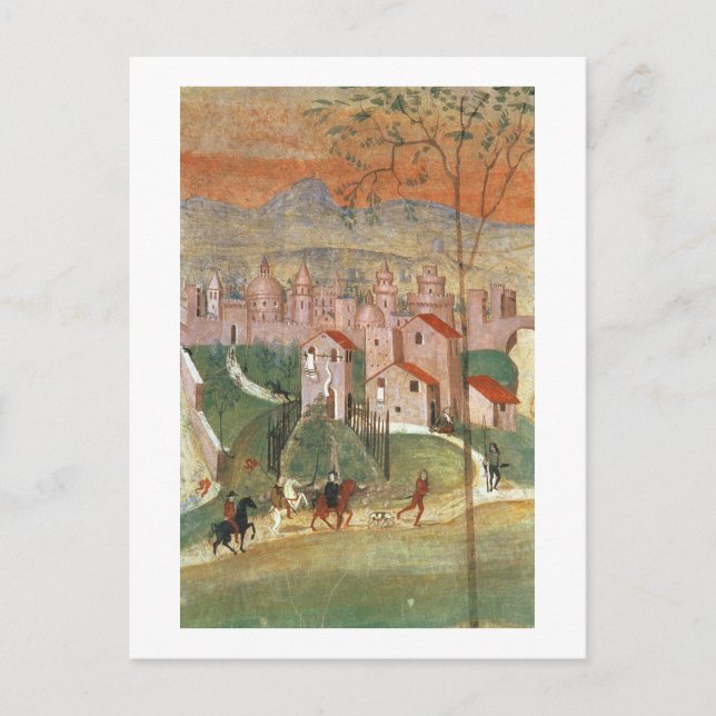 Postal La ciudad de Prato (fresco) (Anverso)