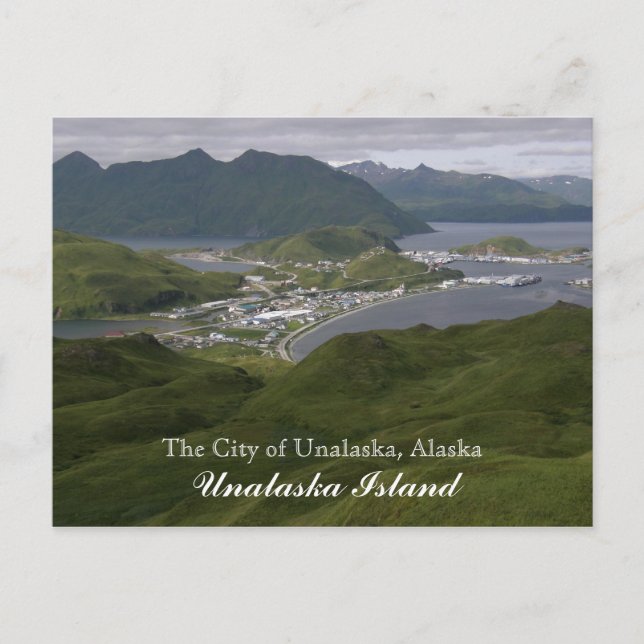 Postal La ciudad de Unalaska, Alaska (Anverso)