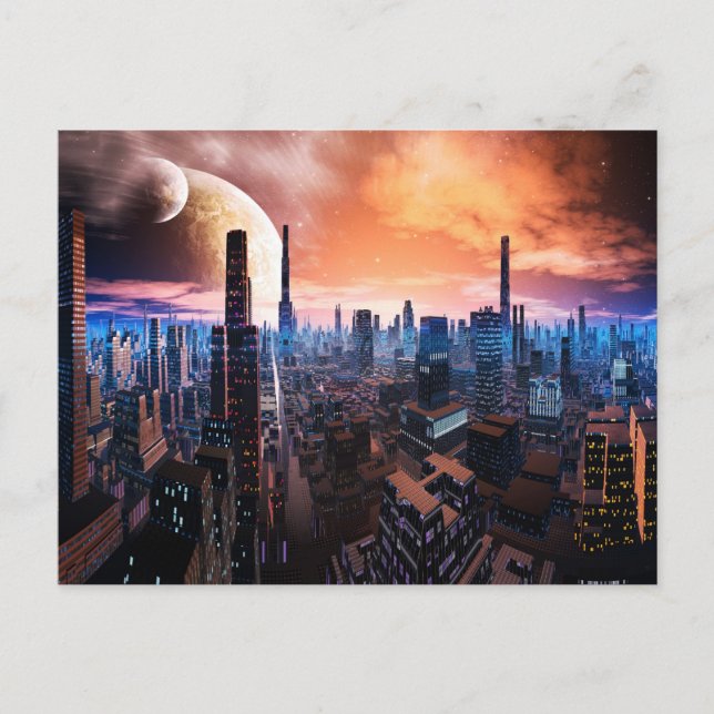 Postal 'La ciudad nunca duerme' (Anverso)