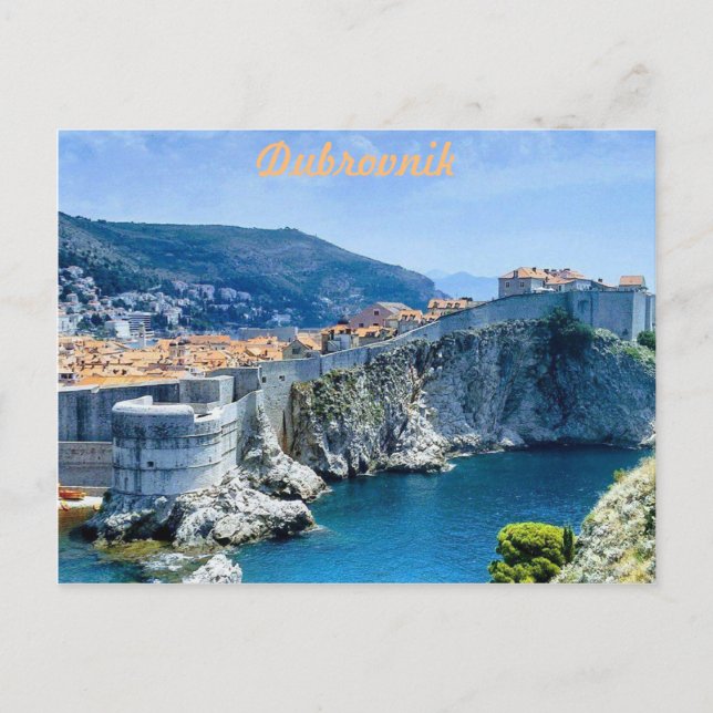 Postal La ciudad vieja de Dubrovnik (Anverso)