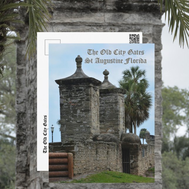 Postal La Ciudad Vieja Gates Histórica St Augustine FL (Subido por el creador)