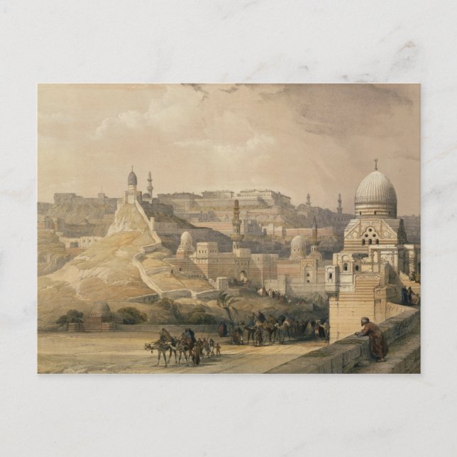 Postal La Ciudadela de El Cairo, de "Egipto y Nubia" (Anverso)