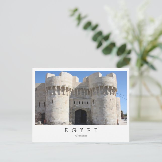 Postal La ciudadela de Qaitbay, Alejandría, Egipto (Anverso de pie)