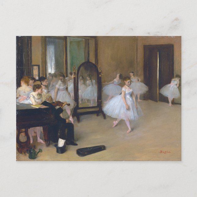 Postal La clase bailarina - Edgar Degas (Anverso)