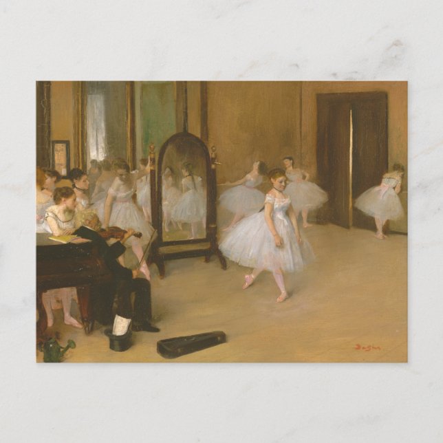 Postal La clase de baile (1870) Edgar Degas (Anverso)