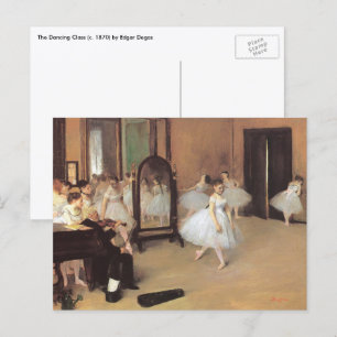 Postal La clase de baile de Edgar Degas, Ballet Vintage