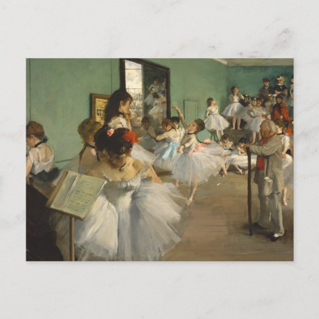 Postal La clase de danza. Edgar Degas (Anverso)