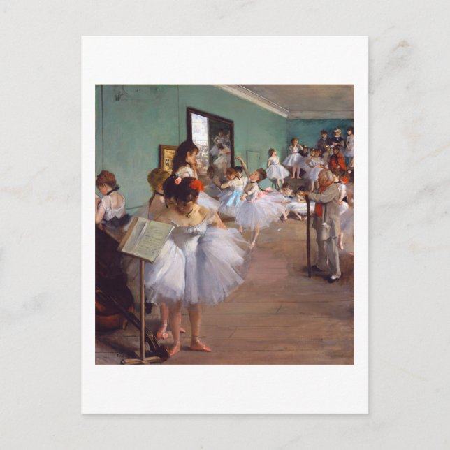 Postal La clase de danza, Edgar Degas (Anverso)